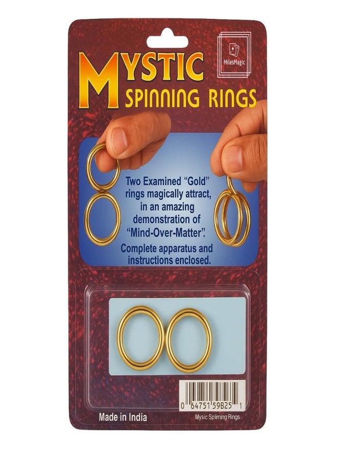 MilesMagic Magician's Mystic Spinning Rings | Kinetic Hanging Golden Rings Gimmick | Visual Magic Trick for Kids & Adults | Easy Professional Illusion with Instructions | Classic Novelty Gift - Image 2